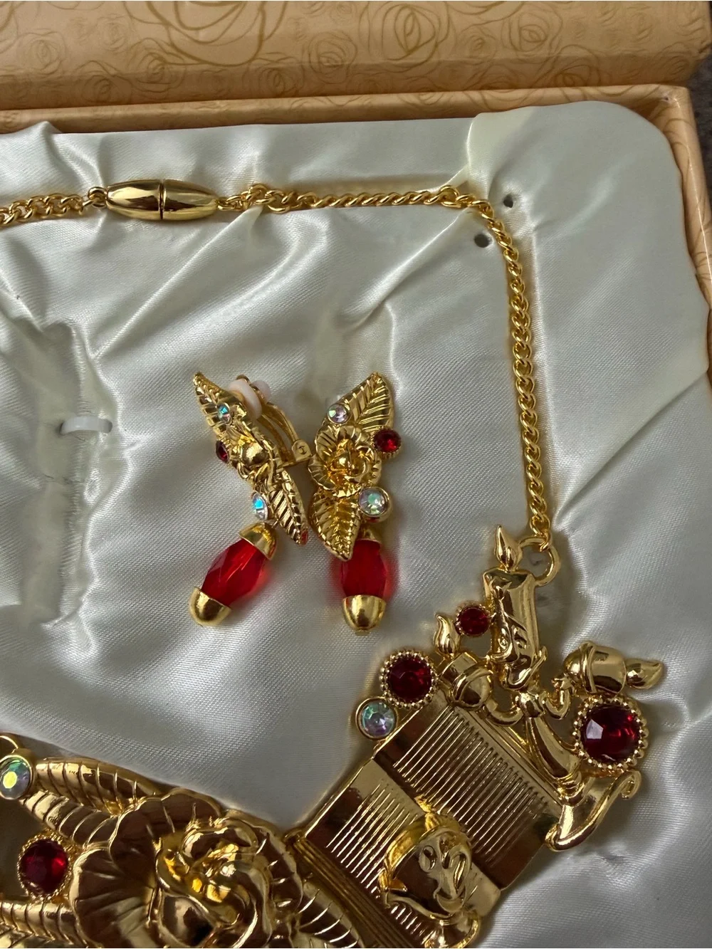 Disney Parks Beauty and the Beast Deluxe Costume Accessory Jewelry Set